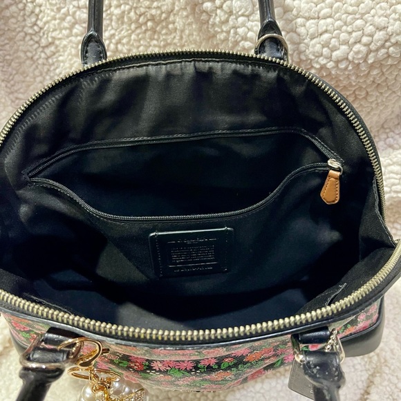 Coach Posey Cluster Floral Print Coated Canvas Sierra Satchel - Picture 6 of 8